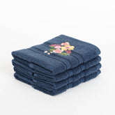 Araceli Blue Face Towel set of 4